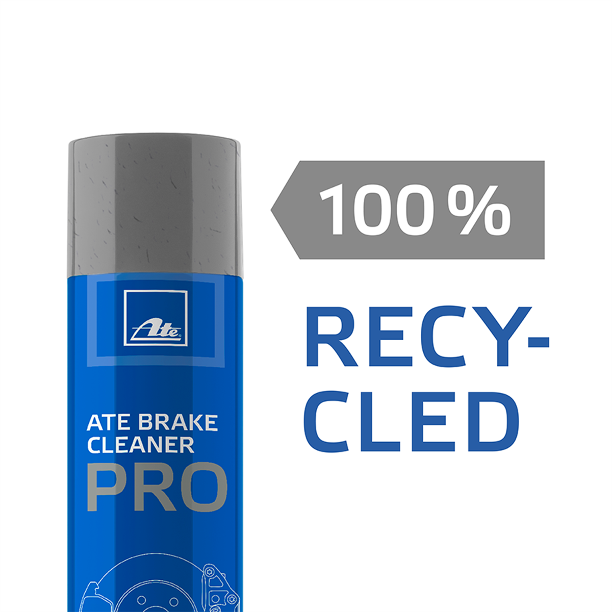 Nakrętka wykonana w 100% z niebarwionego plastiku pochodzącego z recyklingu
